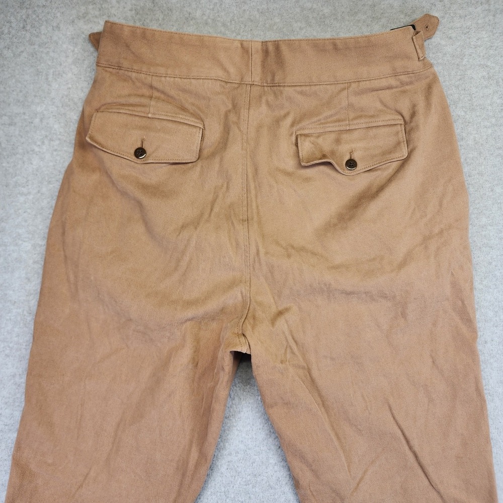 Todd Snyder Gurkha Trouser Pants Men 33x27 Brown Pleated Side Tab Brushed Cotton - Picture 4 of 11